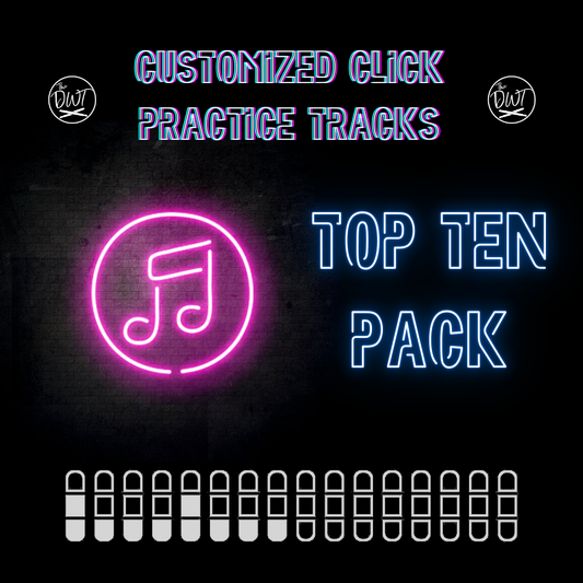 “Top Ten” Pack - Customized Click Practice Tracks